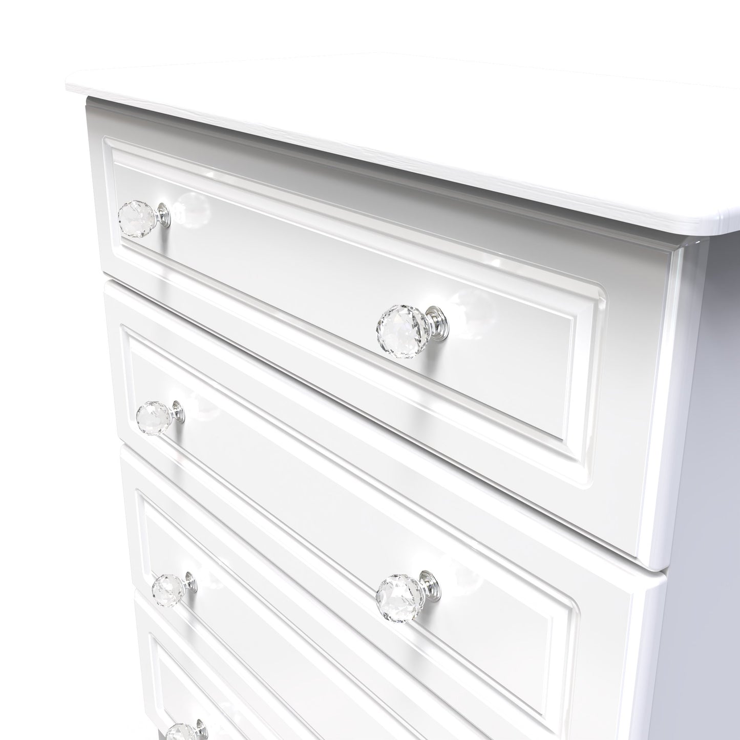 Balmoral Chest of Drawers White 4 Drawers 89cm