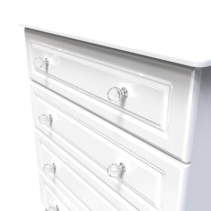 Balmoral Chest of Drawers White 4 Drawers 89cm