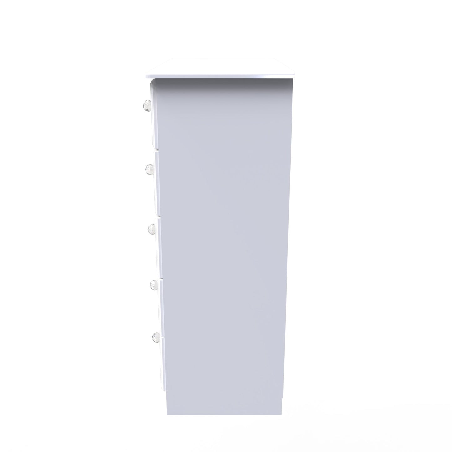 Balmoral Tall Chest of Drawers White 5 Drawers 108cm