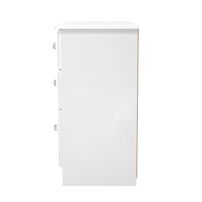 Balmoral Large Chest of Drawers White 6 Drawers 112cm