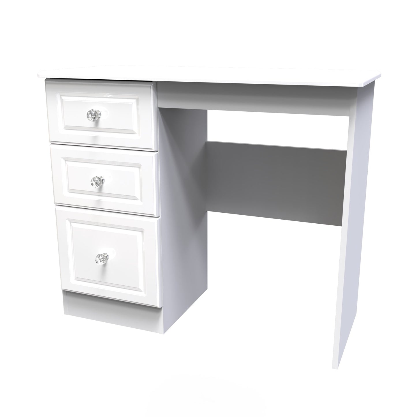 Balmoral Desk White 3 Drawers 93cm