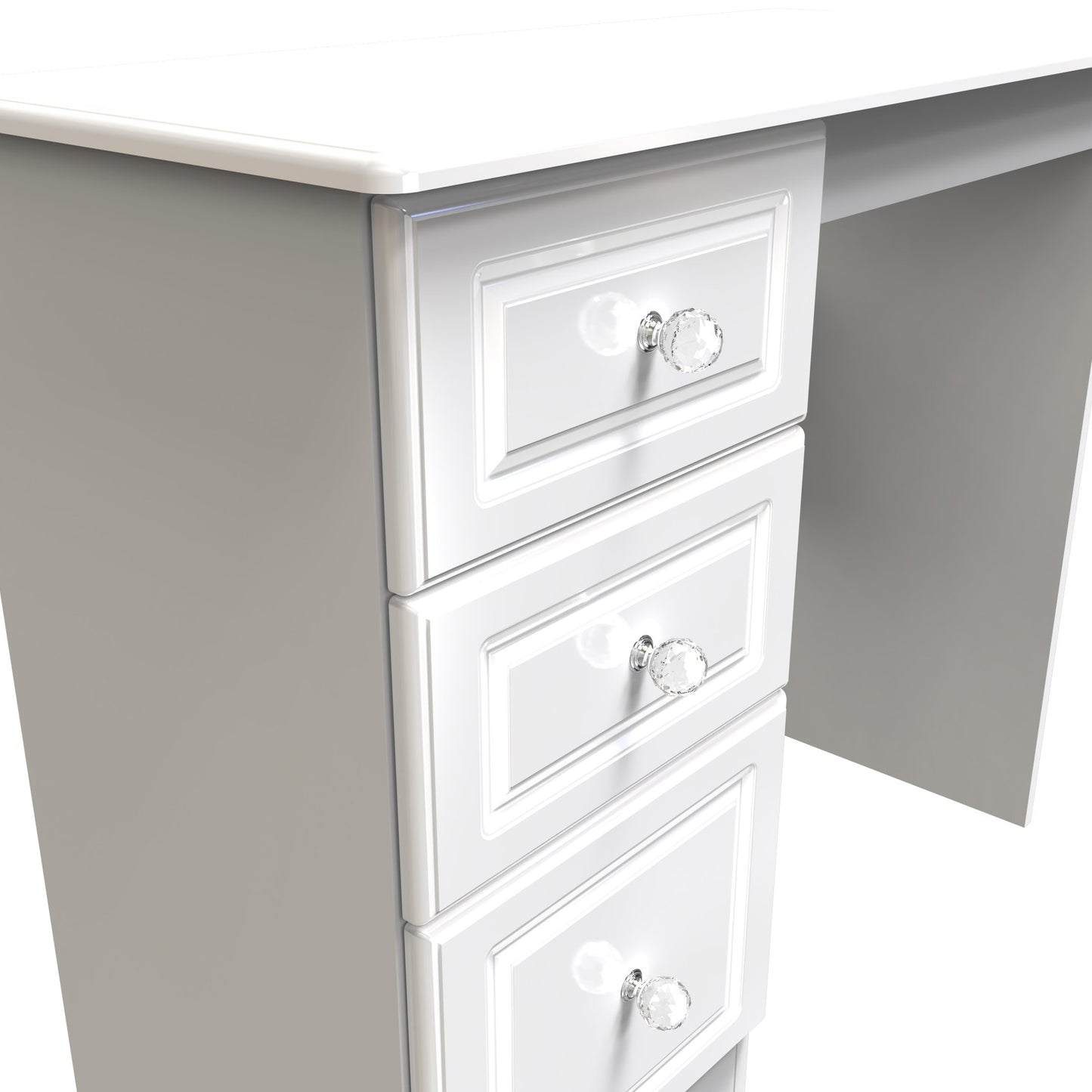 Balmoral Desk White 3 Drawers 93cm