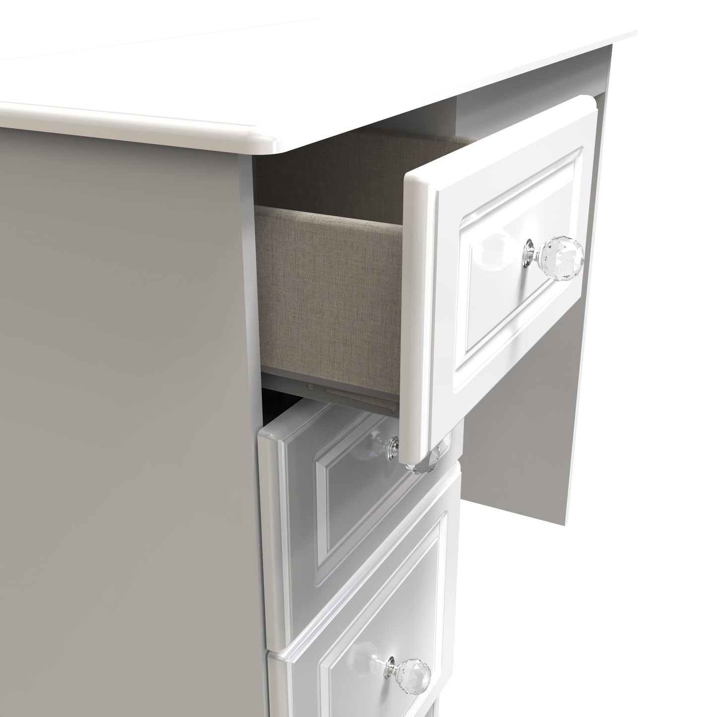 Balmoral Desk White 3 Drawers 93cm