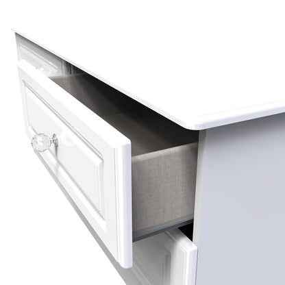 Balmoral Large Chest of Drawers White 4 Drawers 112cm