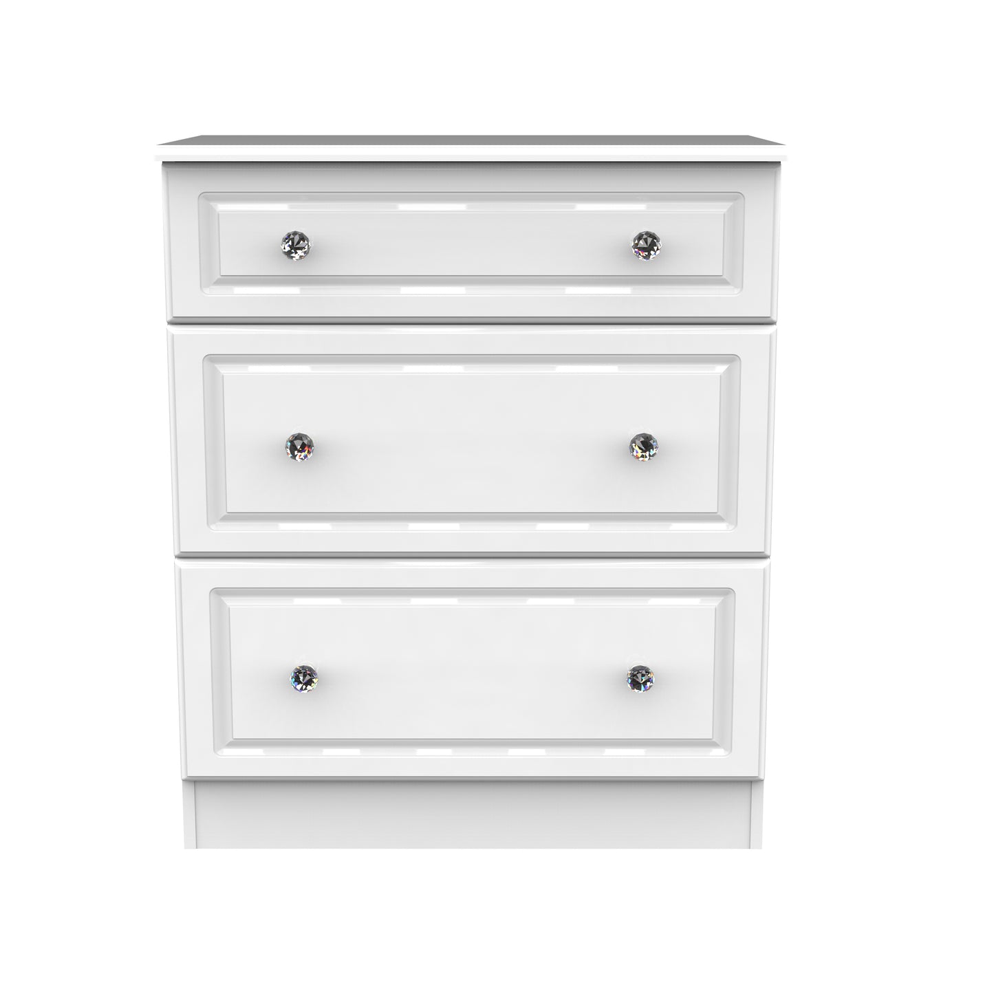 Balmoral Chest of Drawers White 3 Drawers 40cm