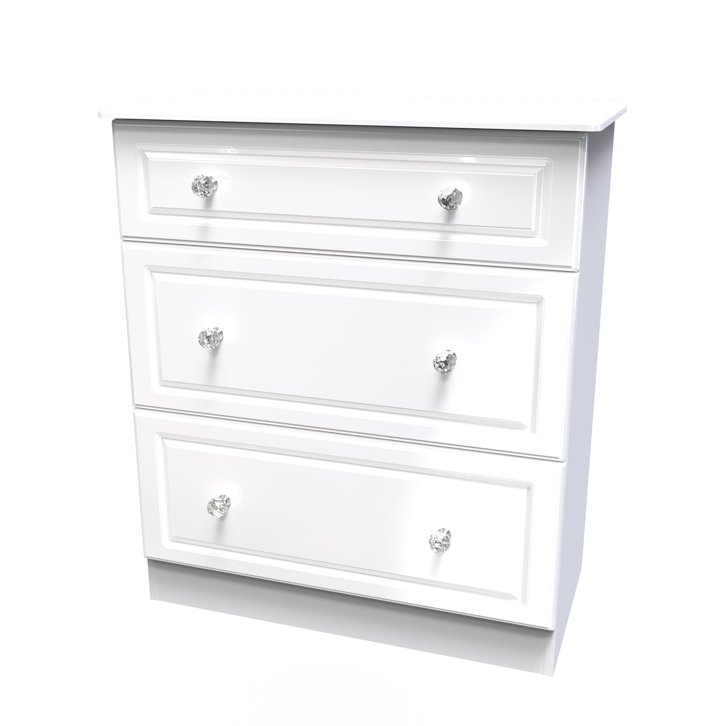 Balmoral Chest of Drawers White 3 Drawers 40cm
