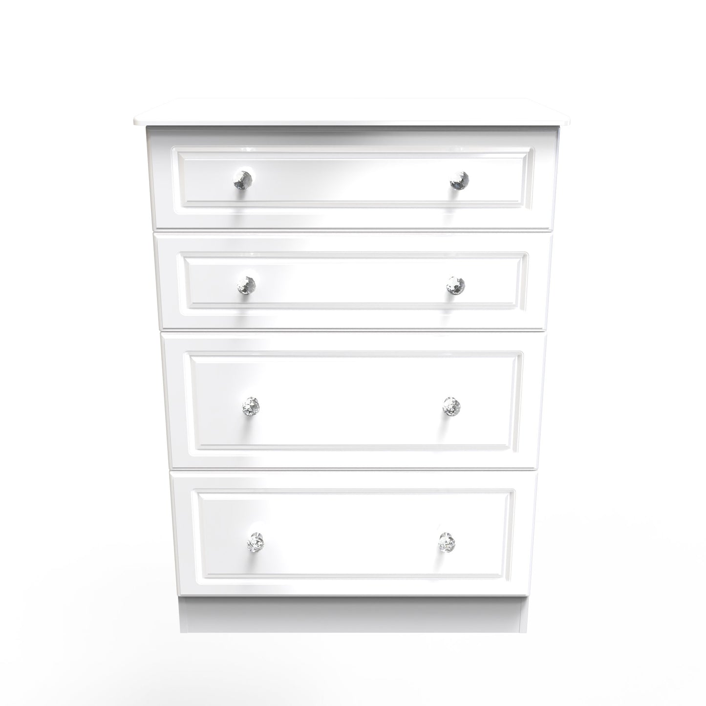 Balmoral Tall Chest of Drawers White 4 Drawers 108cm