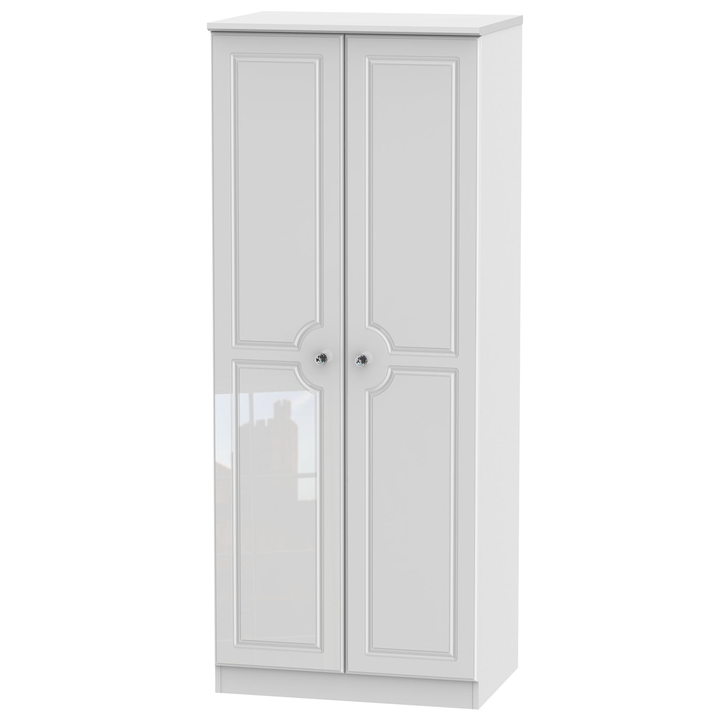 Balmoral Tall Wardrobe White 2 Doors 182cm