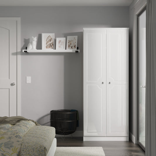 Balmoral Tall Wardrobe White 2 Doors 182cm