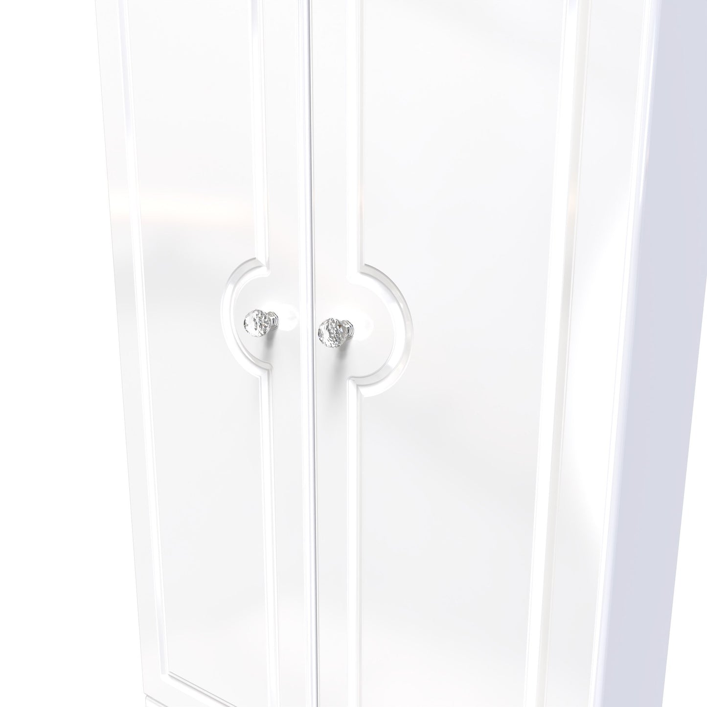 Balmoral Tall Wardrobe White 2 Doors 2 Drawers 182cm
