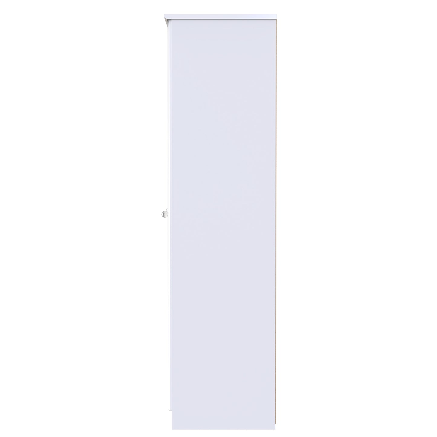 Balmoral Tall Mirror Wardrobe White 3 Doors 2 Shelves 182cm
