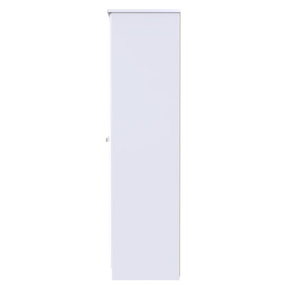 Balmoral Tall Mirror Wardrobe White 3 Doors 2 Shelves 182cm