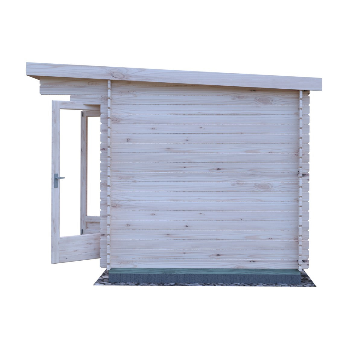 Shire Belgravia 7' 10" x 9' 9" Pent Log Cabin - Premium 44mm Cladding Tongue & Groove