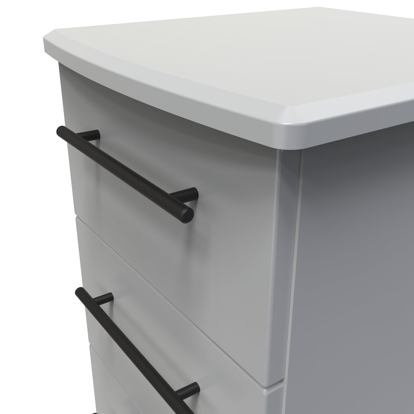 Beverley Bedside Table Grey 3 Drawers 70cm