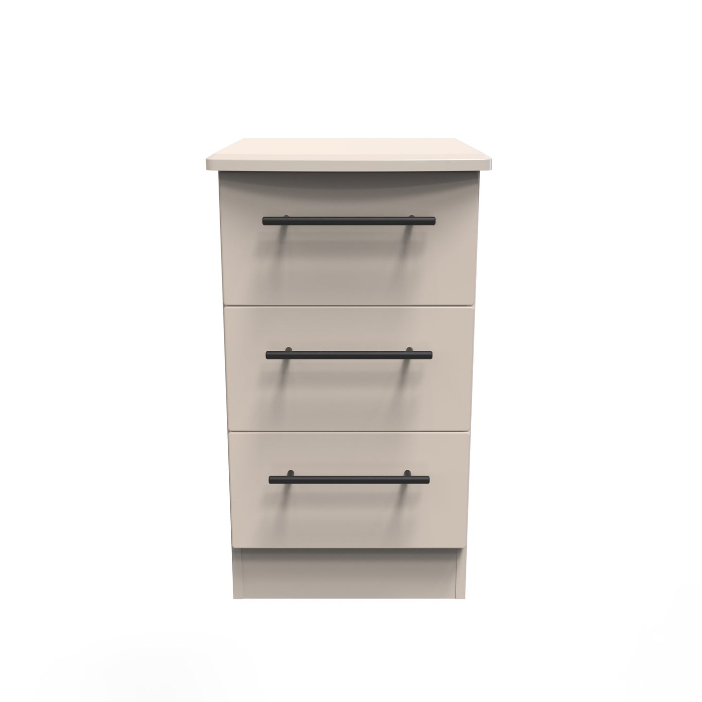 Beverley Bedside Table Off-White 3 Drawers 70cm