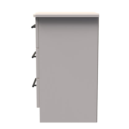 Beverley Bedside Table Off-White 3 Drawers 70cm