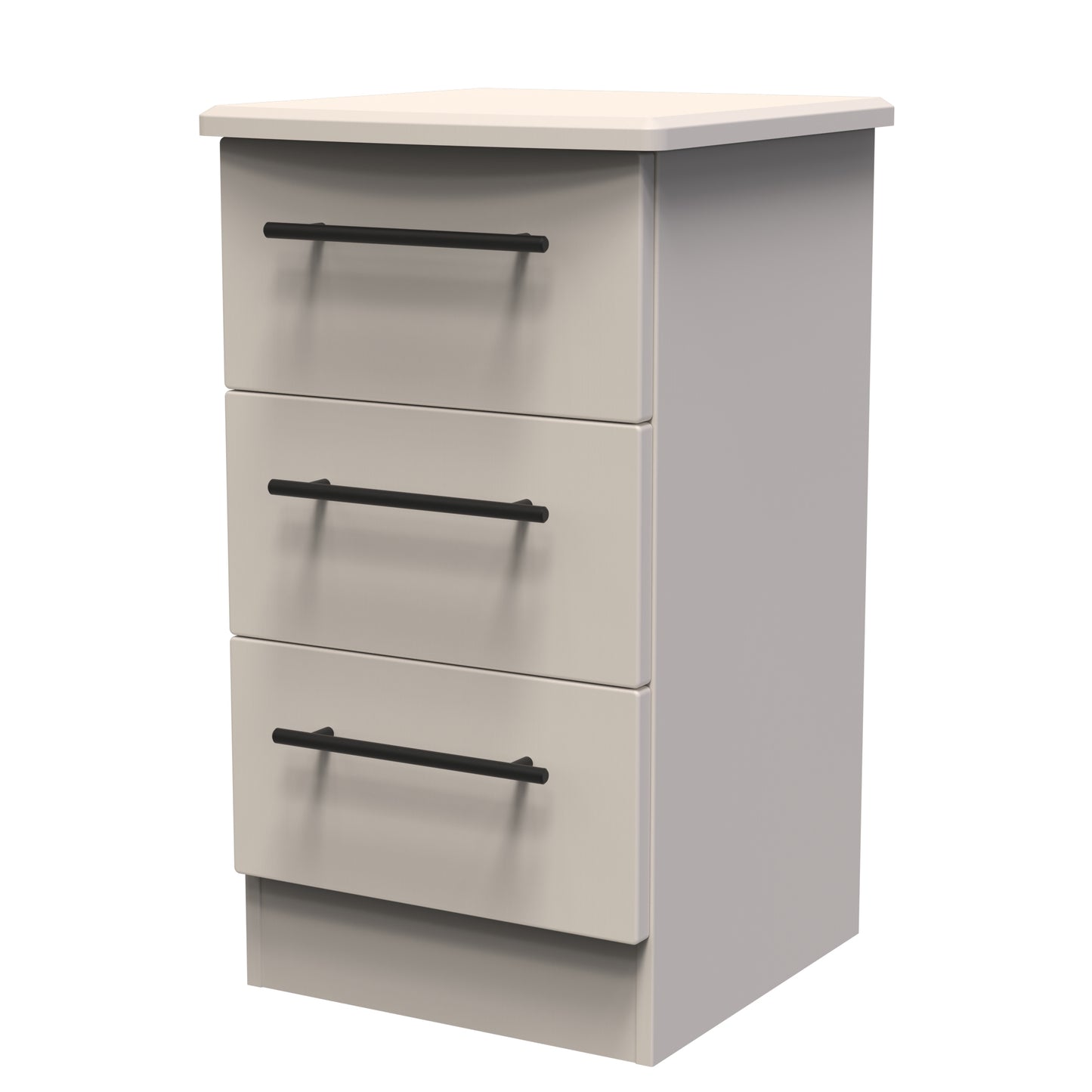 Beverley Bedside Table Off-White 3 Drawers 70cm