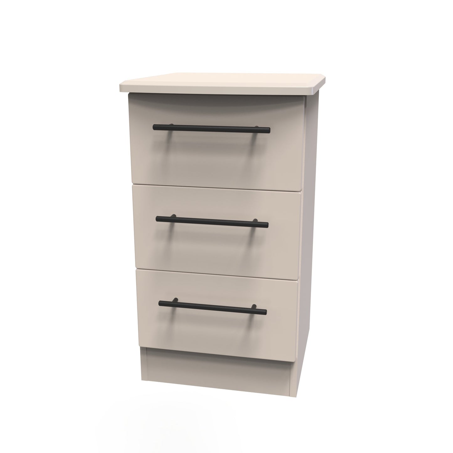 Beverley Bedside Table Off-White 3 Drawers 70cm