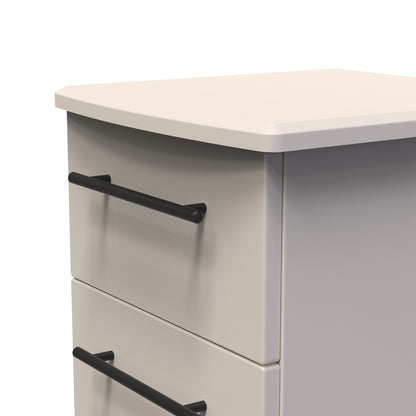Beverley Bedside Table Off-White 3 Drawers 70cm