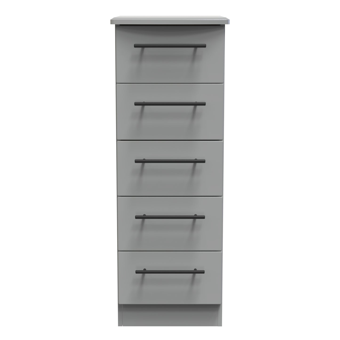 Beverley Tall Tallboy Grey 5 Drawers 108cm