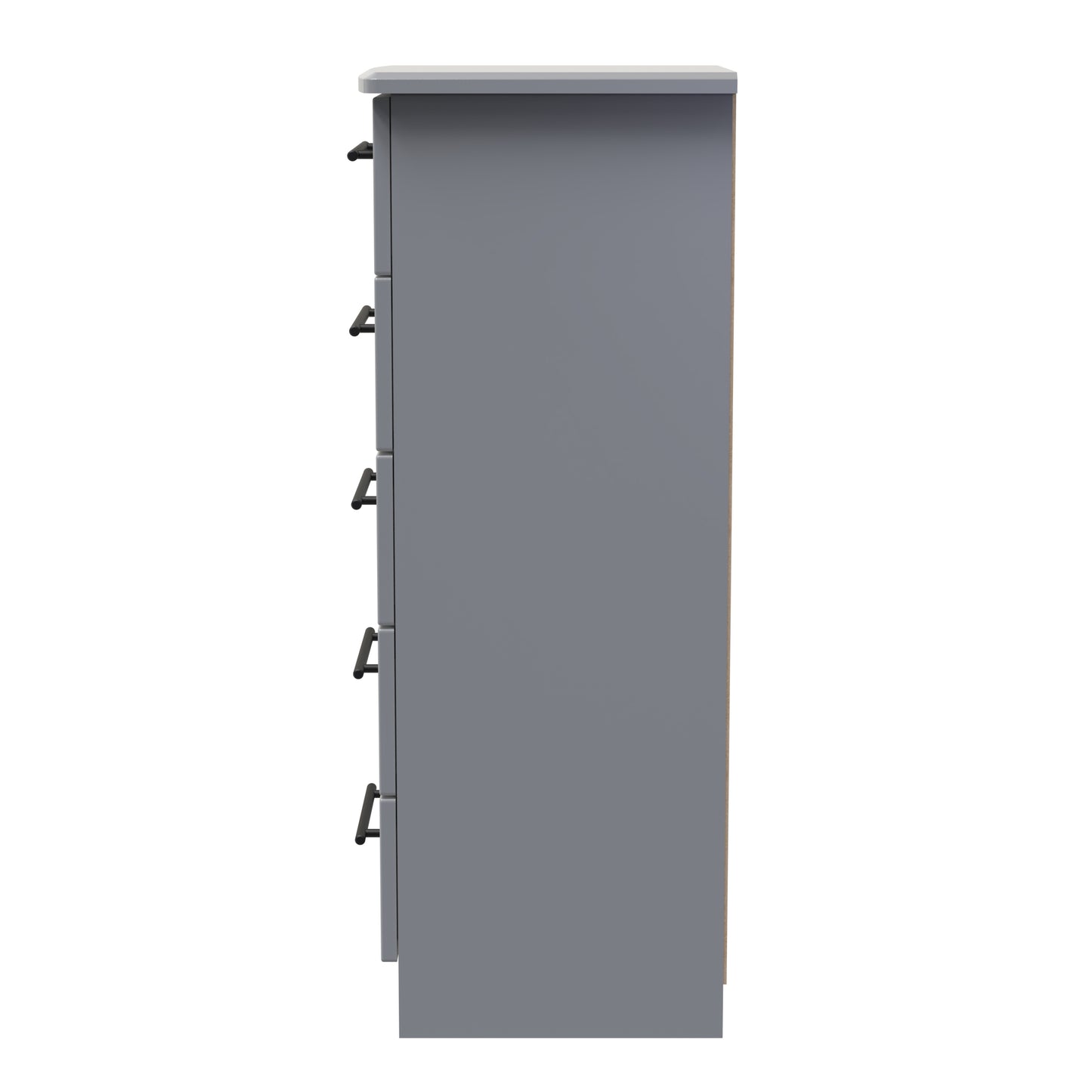 Beverley Tall Tallboy Grey 5 Drawers 108cm