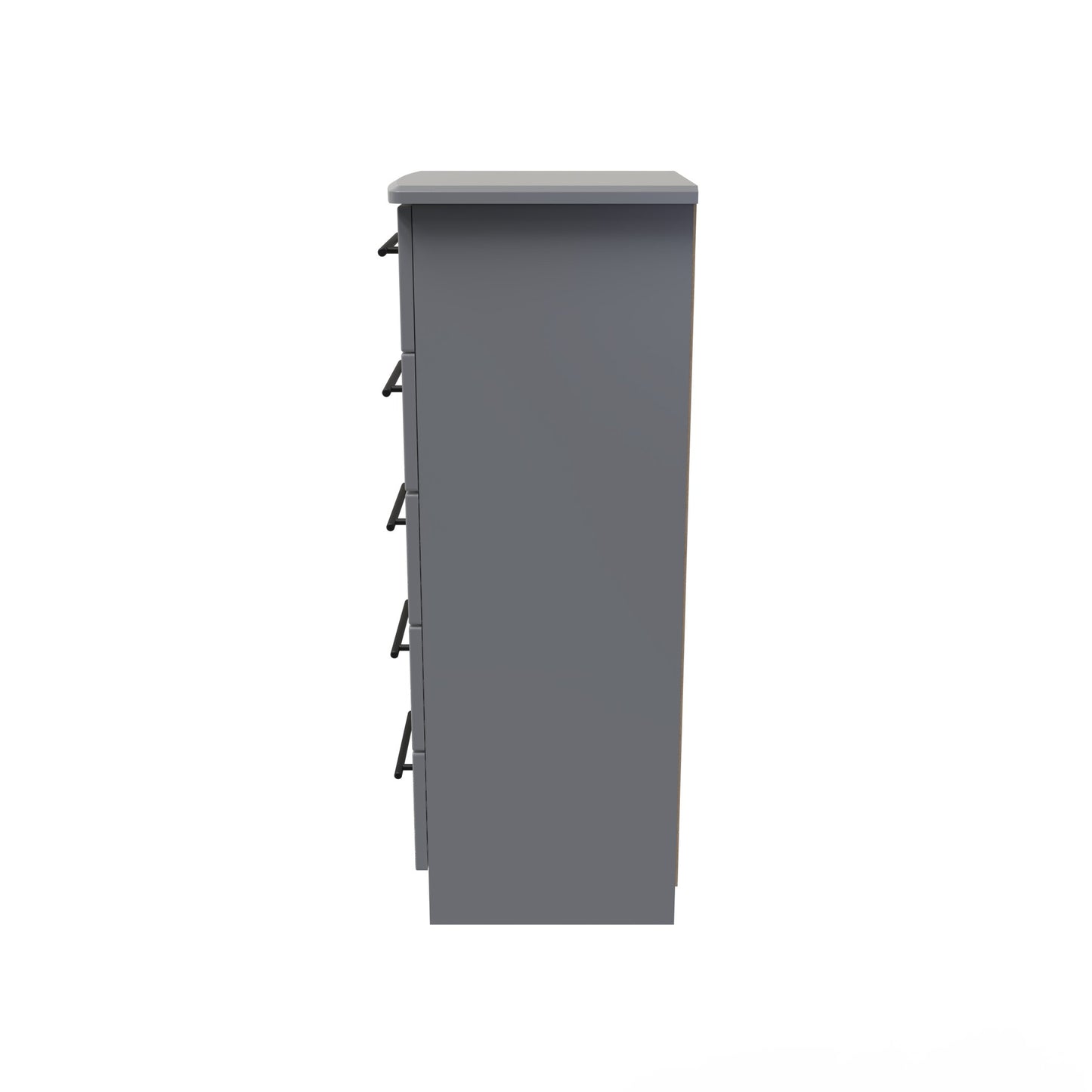 Beverley Tall Tallboy Grey 5 Drawers 108cm