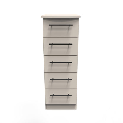 Beverley Tall Tallboy Off-White 5 Drawers 108cm