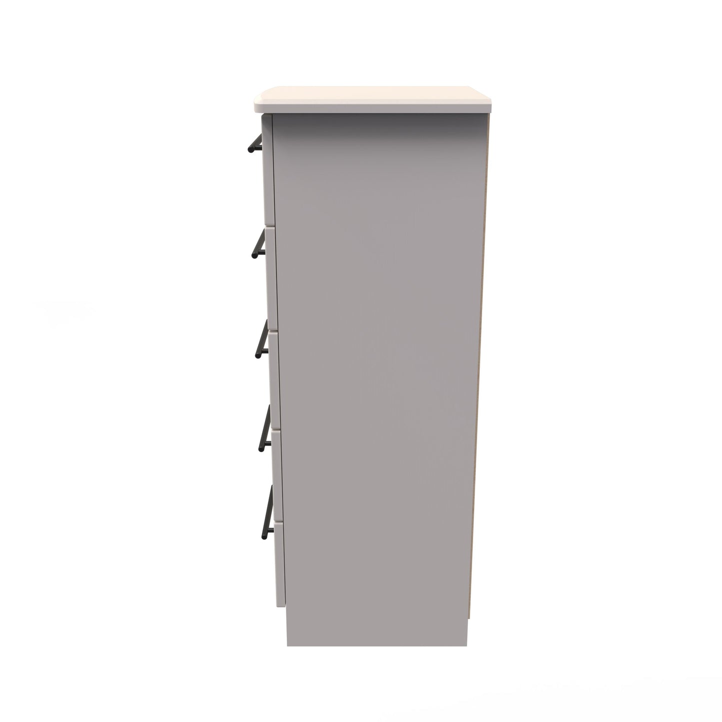 Beverley Tall Tallboy Off-White 5 Drawers 108cm