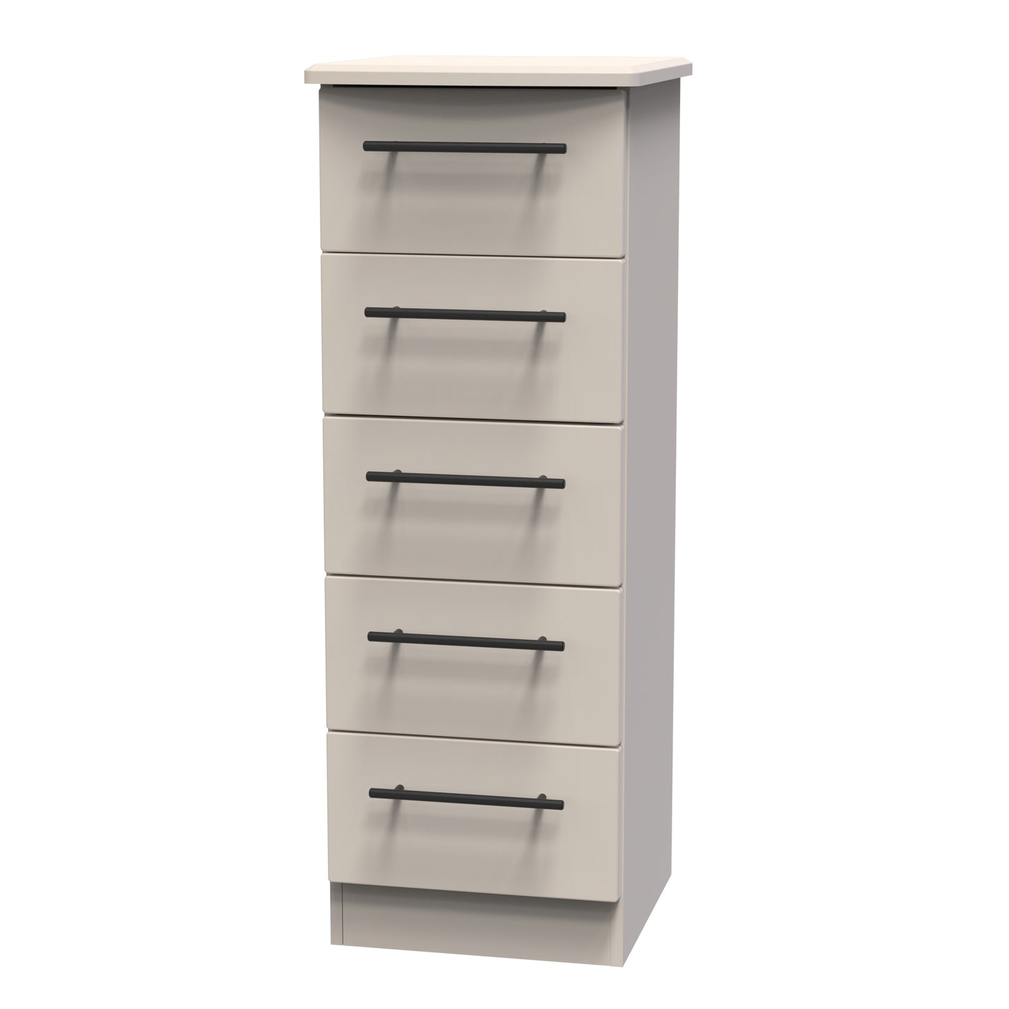 Beverley Tall Tallboy Off-White 5 Drawers 108cm