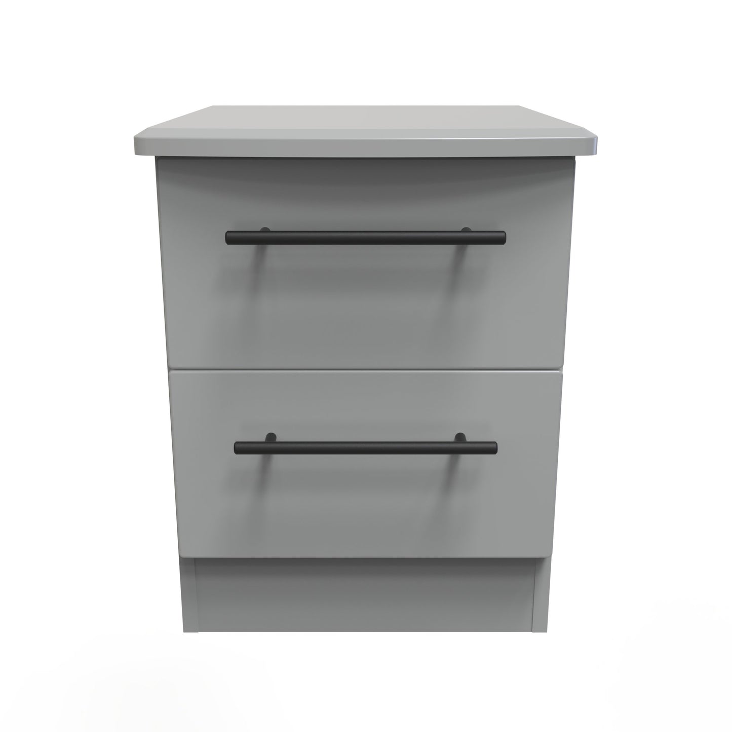 Beverley Bedside Table Grey 2 Drawers 51cm