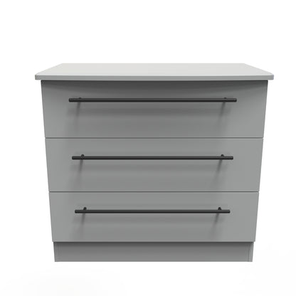 Beverley Chest of Drawers Grey 3 Drawers 77cm