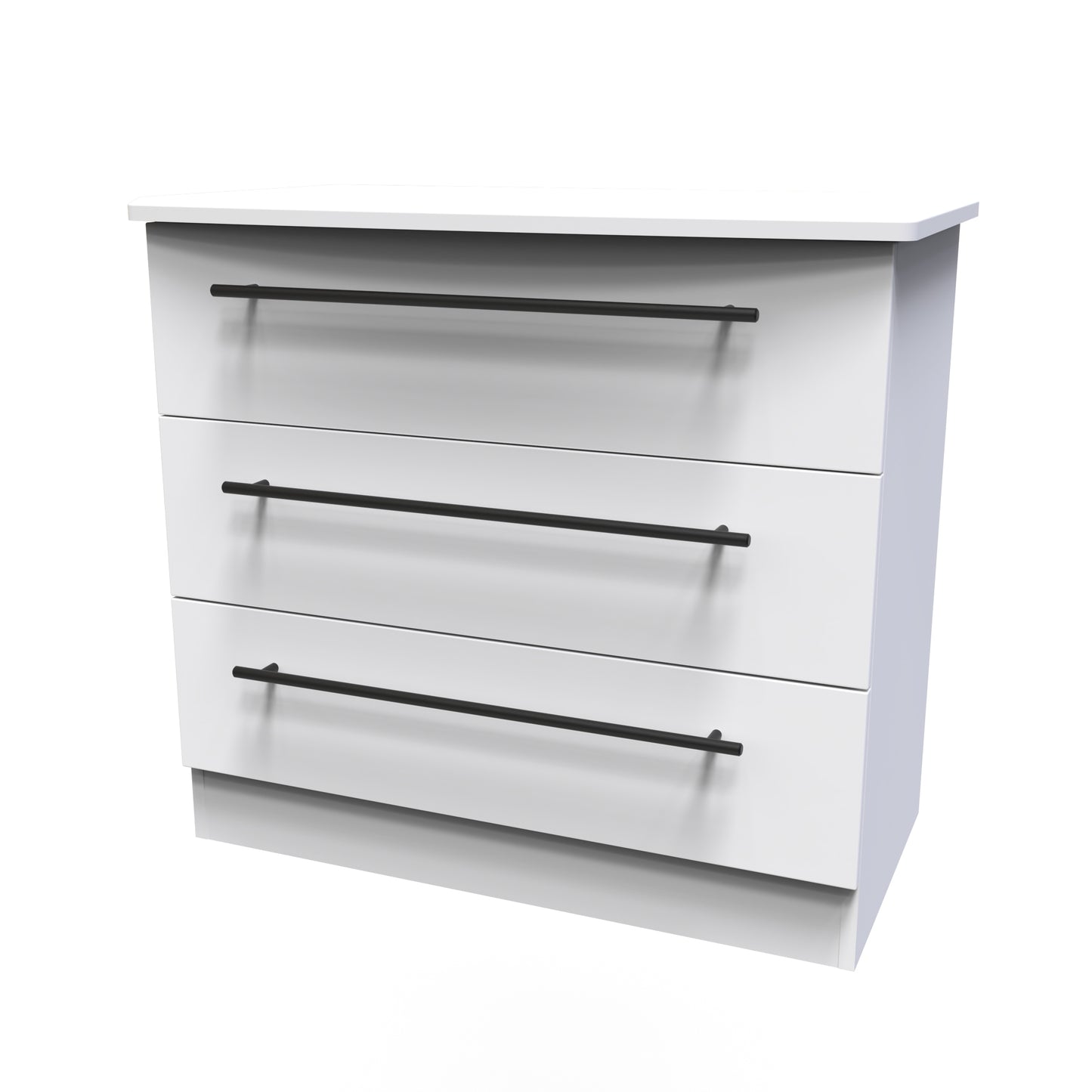 Beverley Chest of Drawers White 3 Drawers 77cm