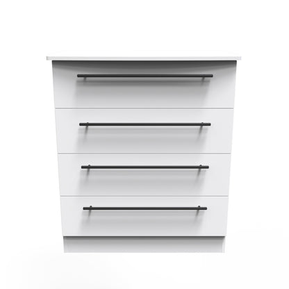 Beverley Chest of Drawers White 4 Drawers 89cm