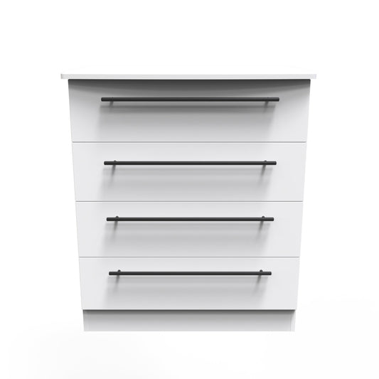 Beverley Chest of Drawers White 4 Drawers 89cm