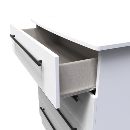 Beverley Chest of Drawers White 4 Drawers 89cm