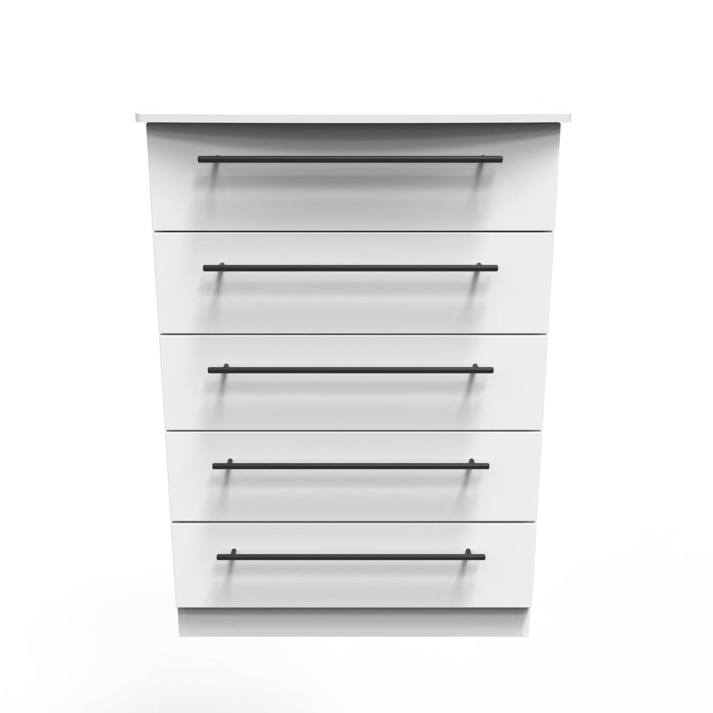 Beverley Tall Chest of Drawers White 5 Drawers 108cm