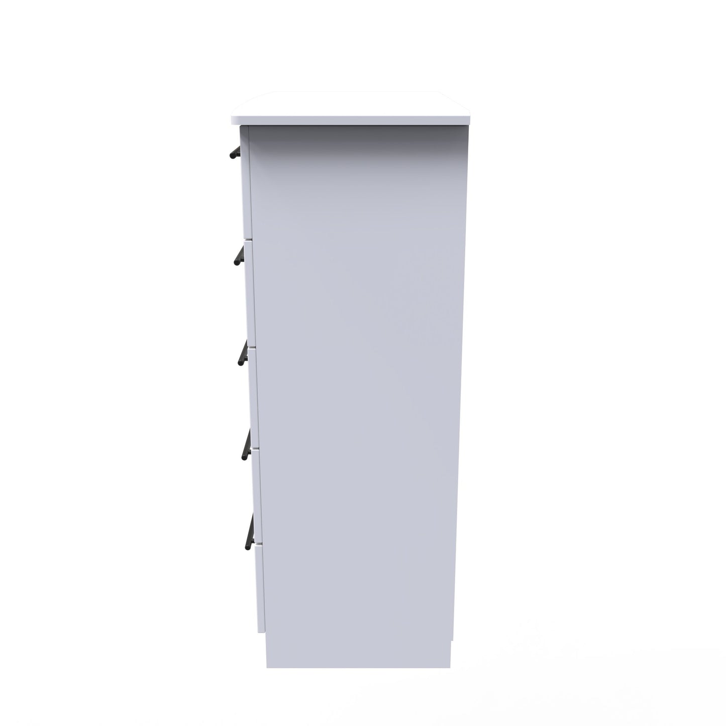 Beverley Tall Chest of Drawers White 5 Drawers 108cm