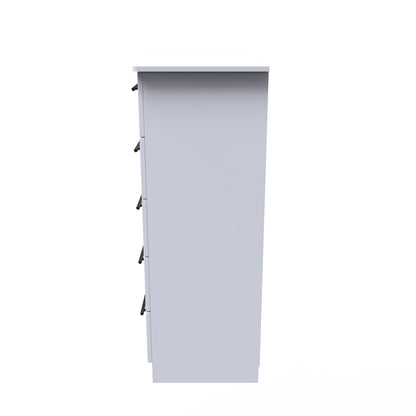 Beverley Tall Chest of Drawers White 5 Drawers 108cm