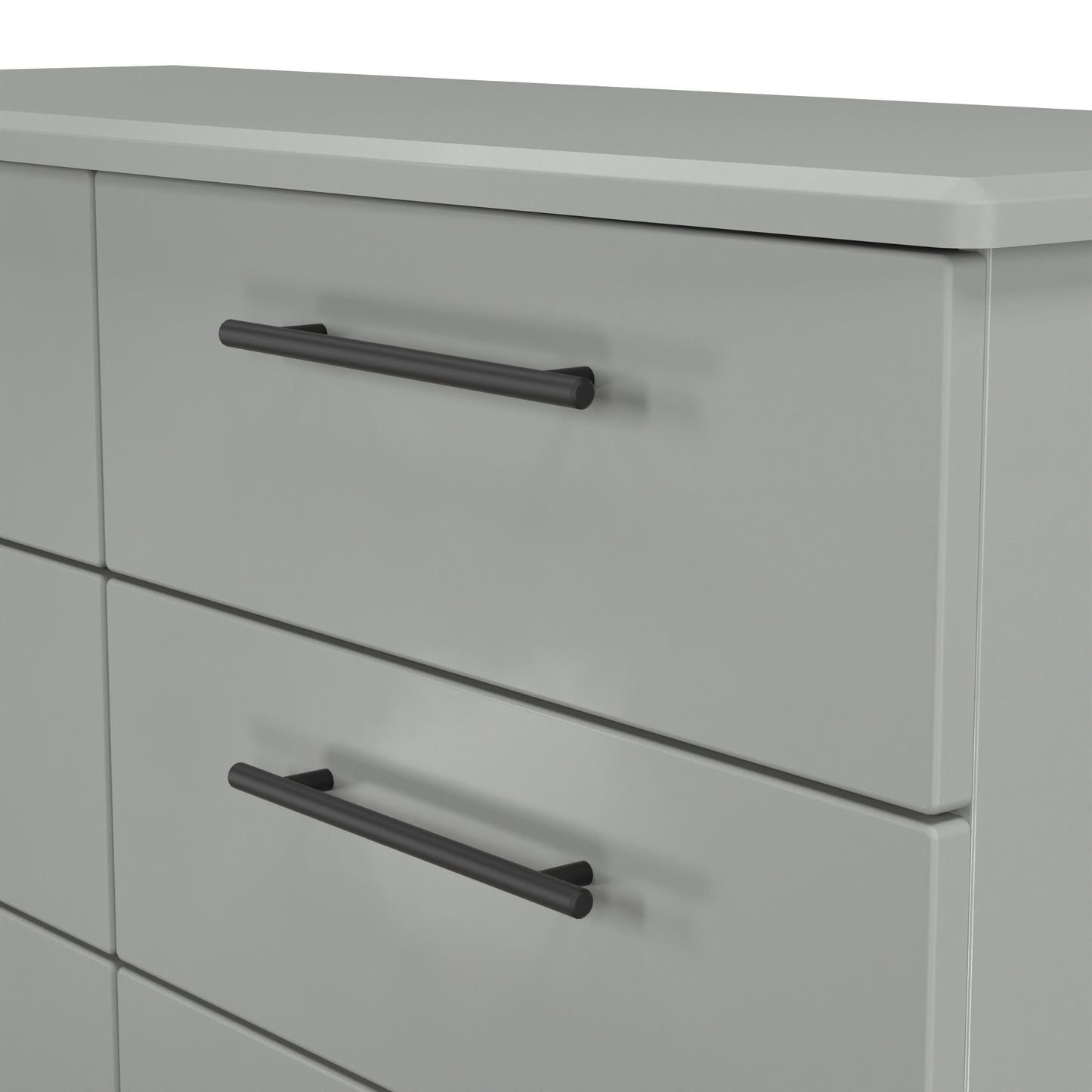 Beverley Large Chest of Drawers Grey 6 Drawers 112cm