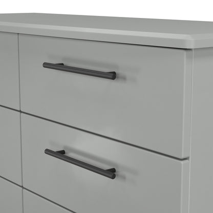 Beverley Large Chest of Drawers Grey 6 Drawers 112cm