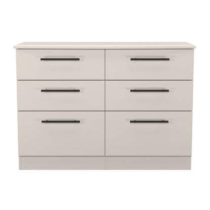Beverley Large Chest of Drawers Off-White 6 Drawers 112cm