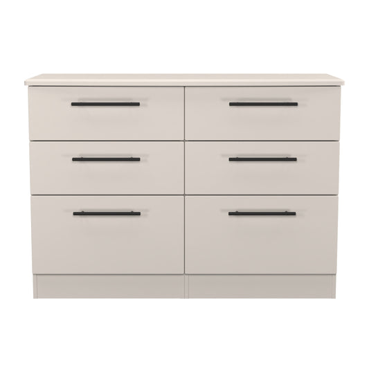 Beverley Large Chest of Drawers Off-White 6 Drawers 112cm