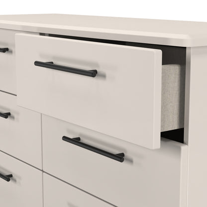 Beverley Large Chest of Drawers Off-White 6 Drawers 112cm