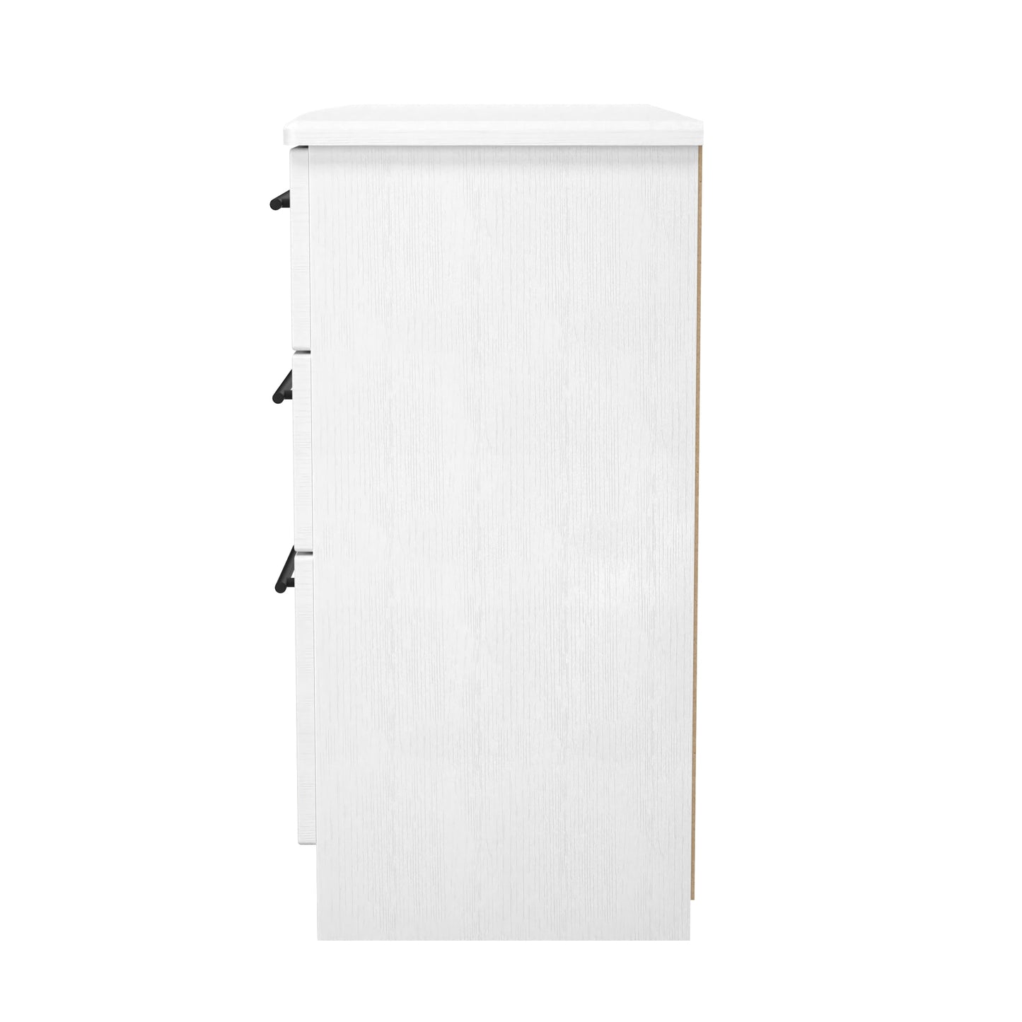Beverley Large Chest of Drawers White 6 Drawers 112cm