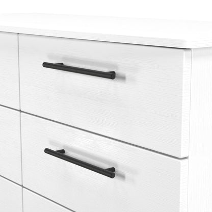 Beverley Large Chest of Drawers White 6 Drawers 112cm