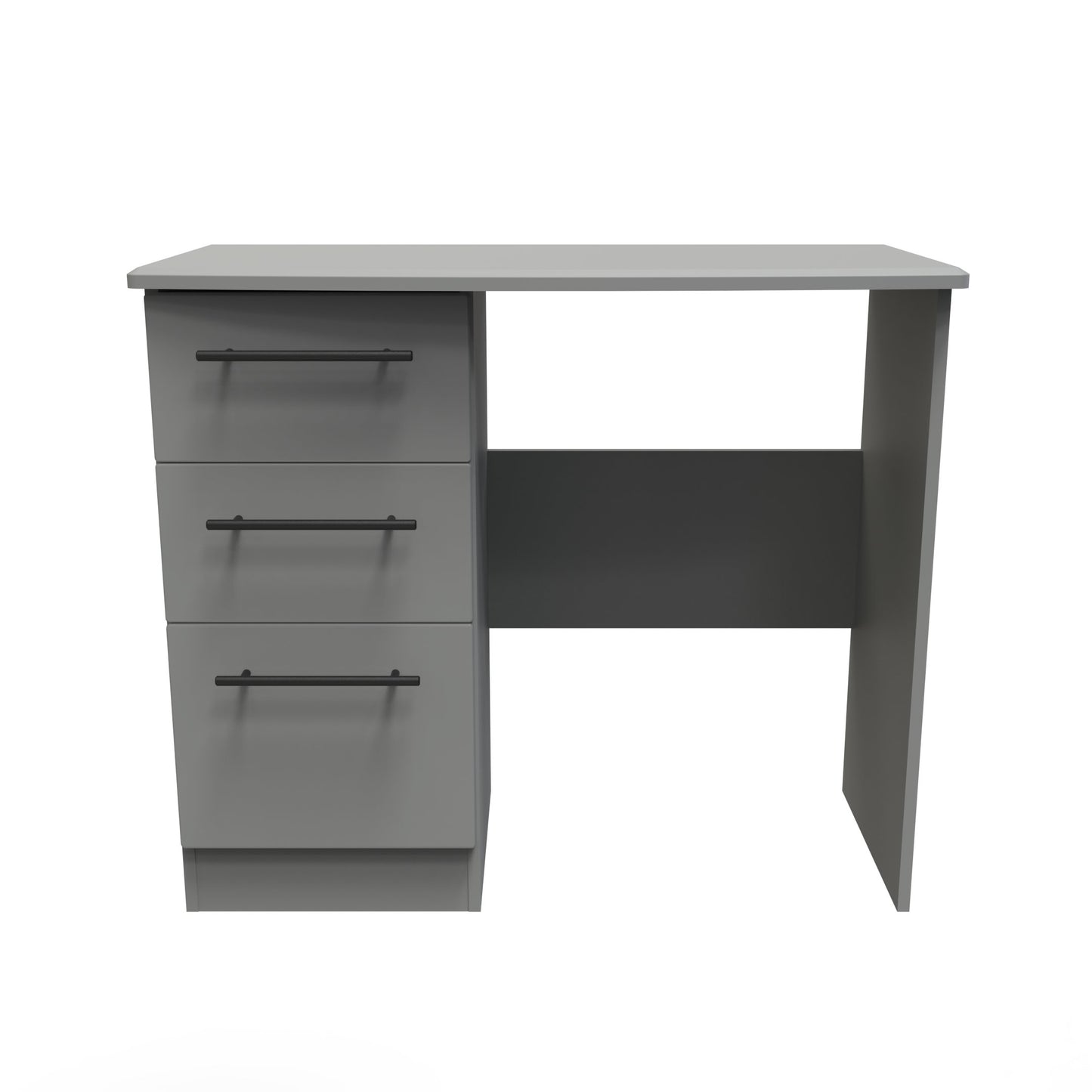 Beverley Desk Grey 3 Drawers 93cm