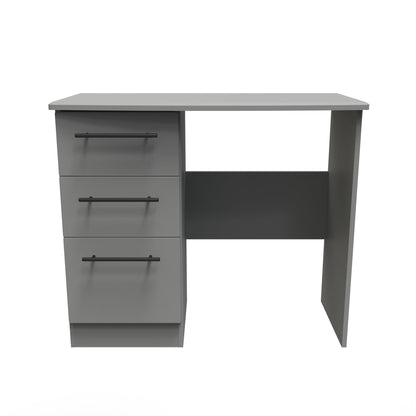 Beverley Desk Grey 3 Drawers 93cm