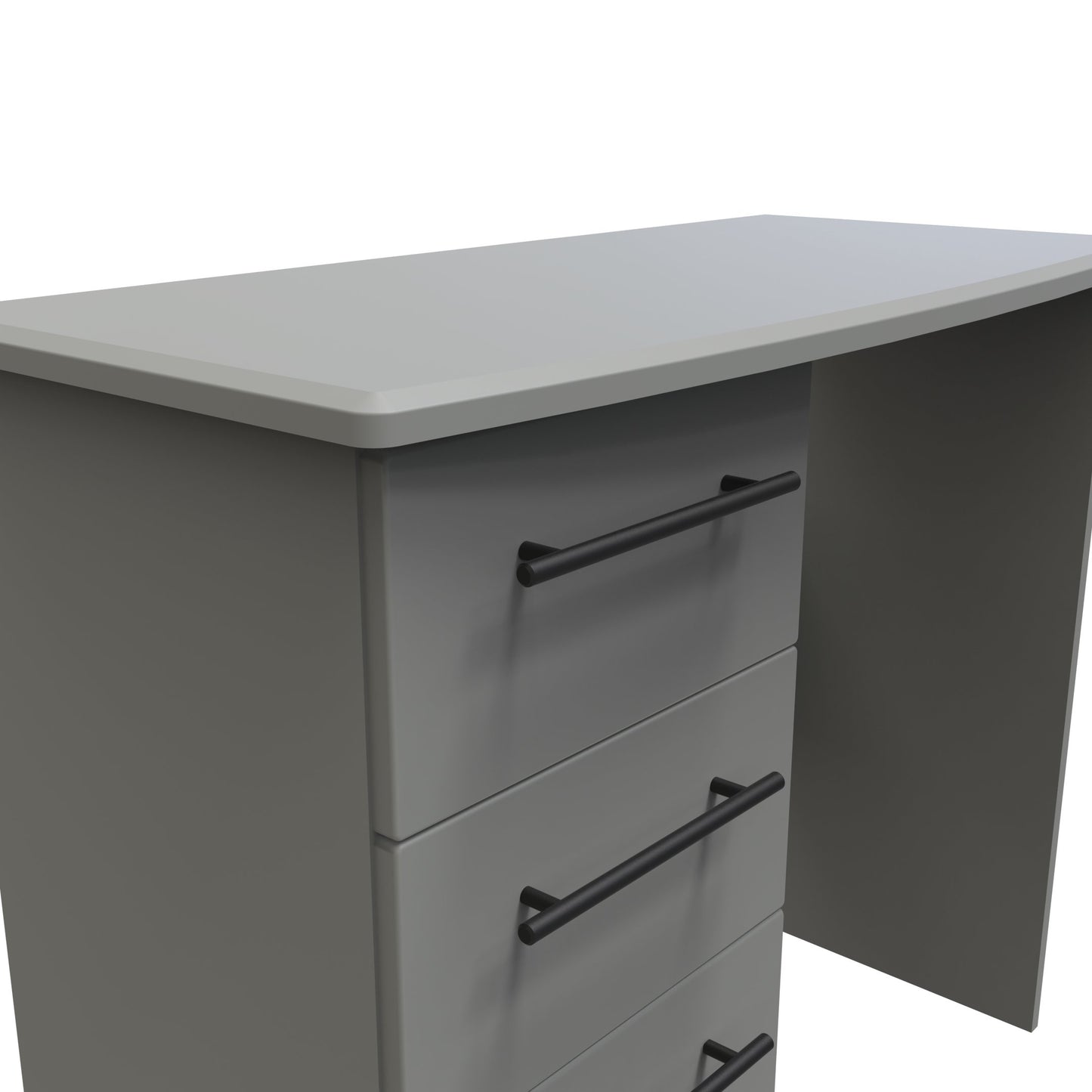 Beverley Desk Grey 3 Drawers 93cm