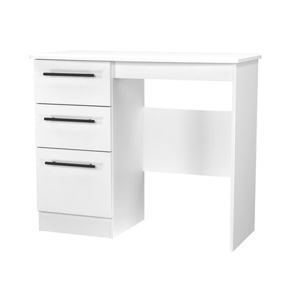 Beverley Desk White 3 Drawers 93cm