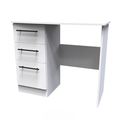 Beverley Desk White 3 Drawers 93cm